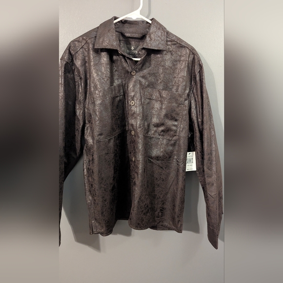 Saints Studio Men's Brown button down shirt- NWT - Picture 1 of 6